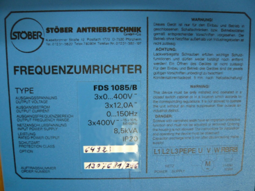 Frequenzumrichter Stöber Type FDS 1085/B
