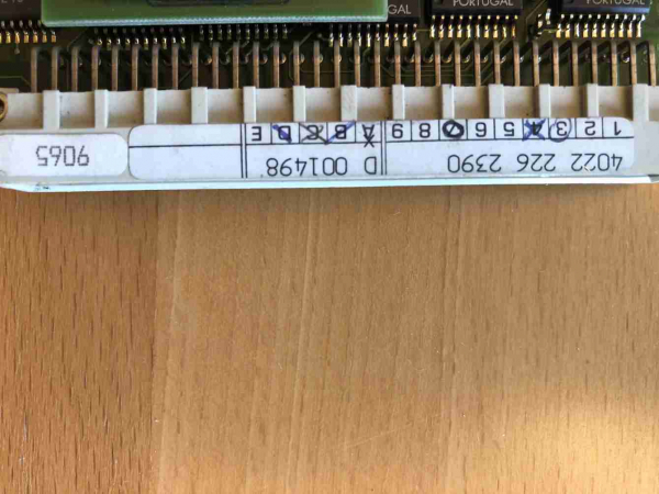Maho vector group CENTR PROC 386 P No. 4022 226 2390 Philips 432, CPU 386/16 for MAHO milling machines Software: SW 6701.702 / 1 (3)