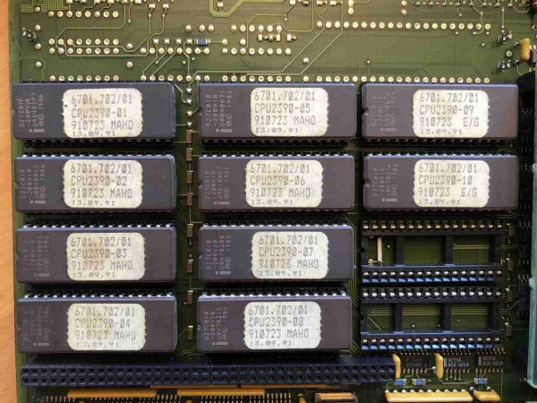 Maho vector group CENTR PROC 386 P No. 4022 226 2390 Philips 432, CPU 386/16 for MAHO milling machines Software: SW 6701.702 / 1 (5)