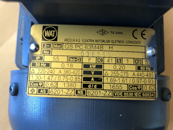 YILMAZ EN030 00 B06 Getriebemotor 0,2 W